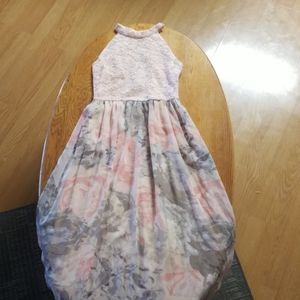 A beautiful flowy formal dress.